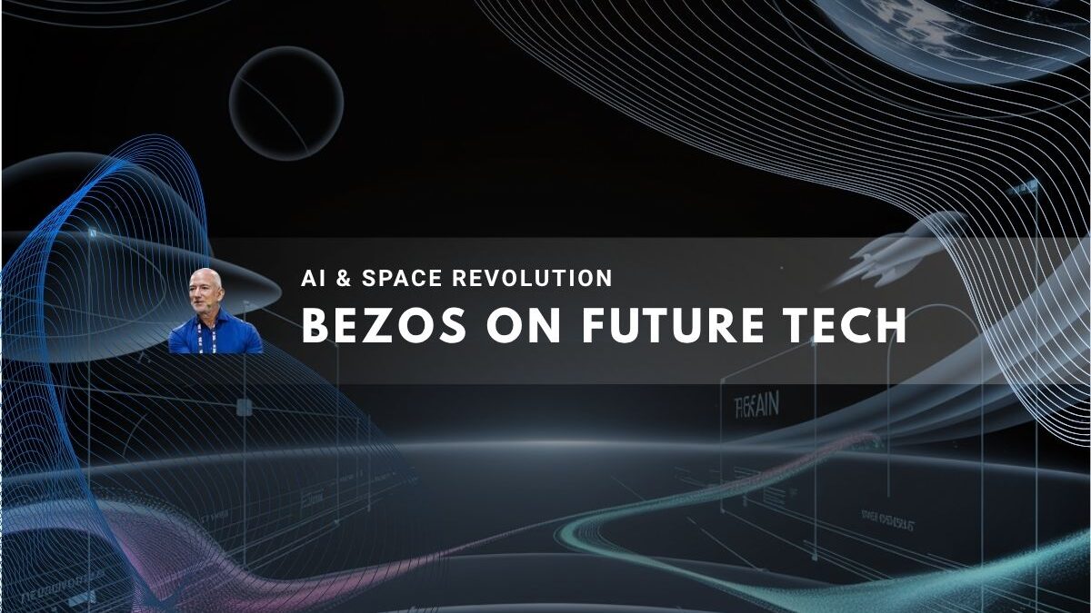 Artistic depiction of technology and space with a focus on innovation