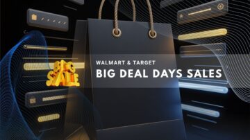 Promotion for Big Deal Days sales at Walmart and Target.