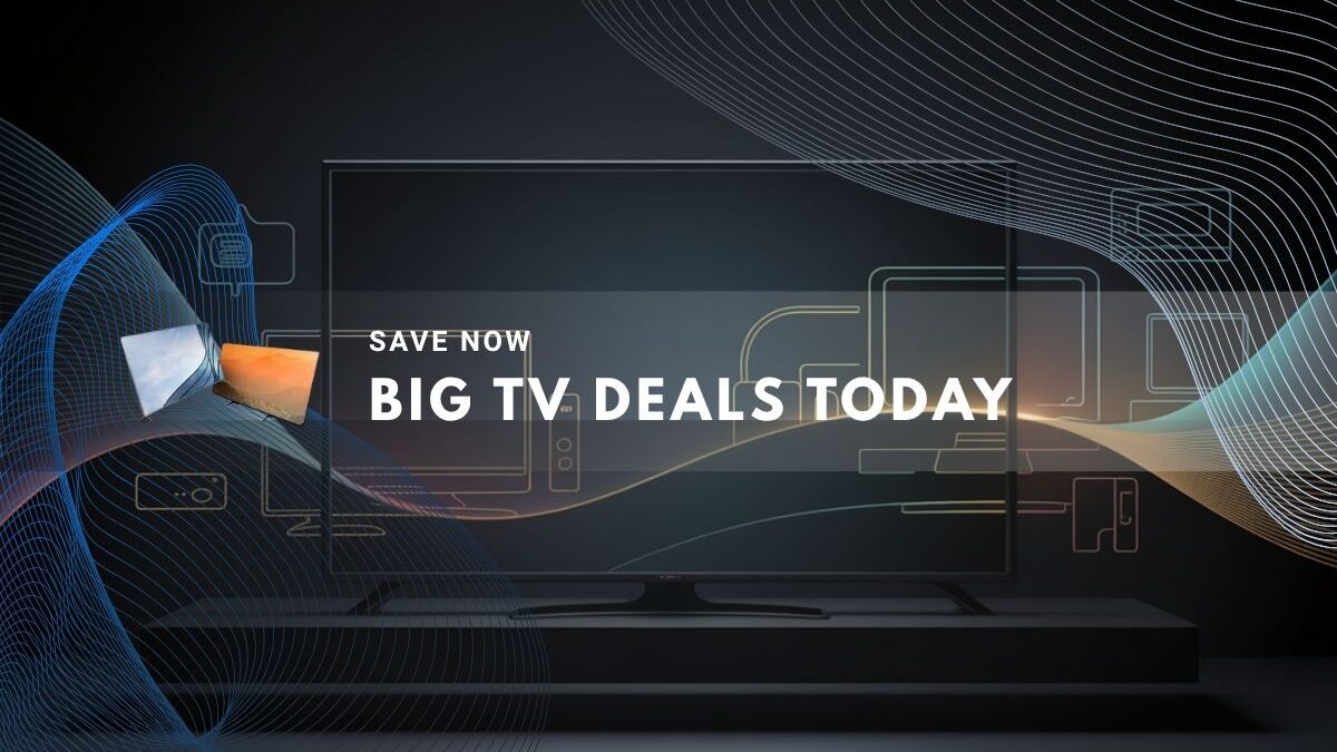 Modern graphic featuring a television and various electronic devices