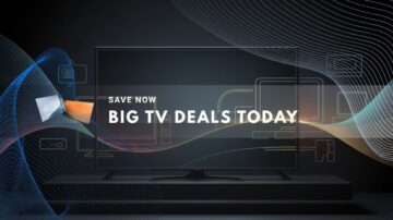 Modern graphic featuring a television and various electronic devices