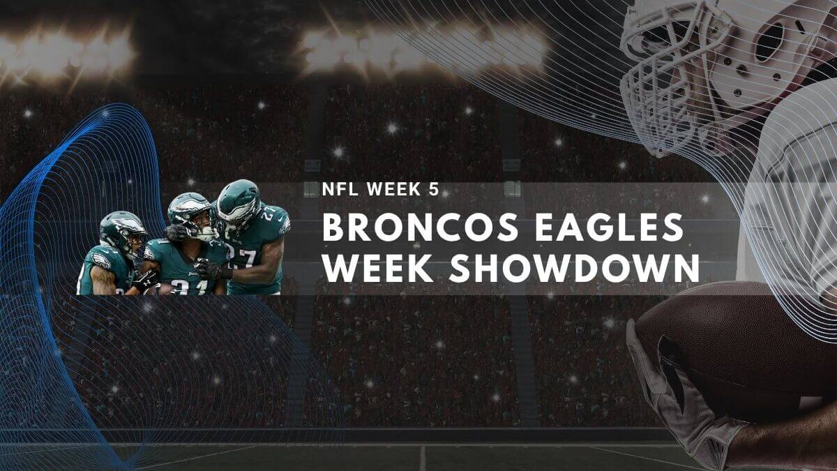 NFL players from Broncos and Eagles teams facing off in Week 5 showdown