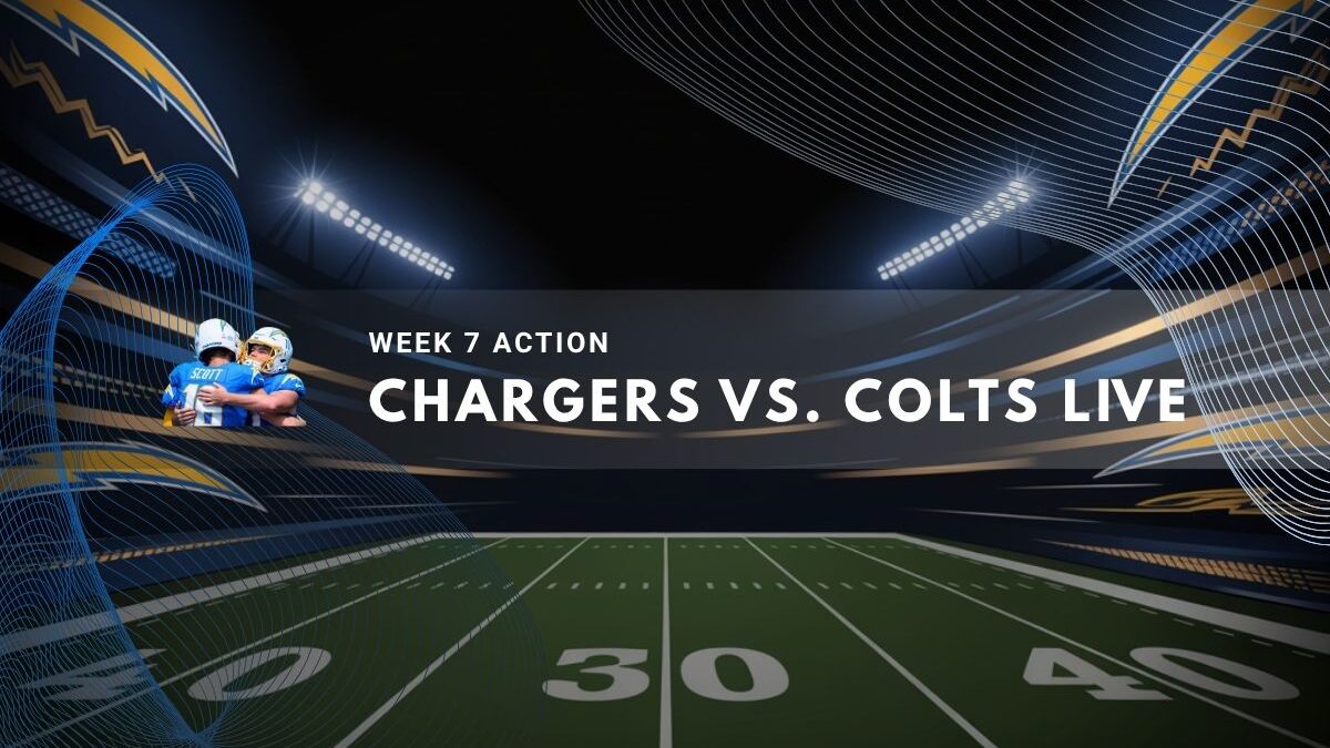 Football field with team logos and stadium lights.