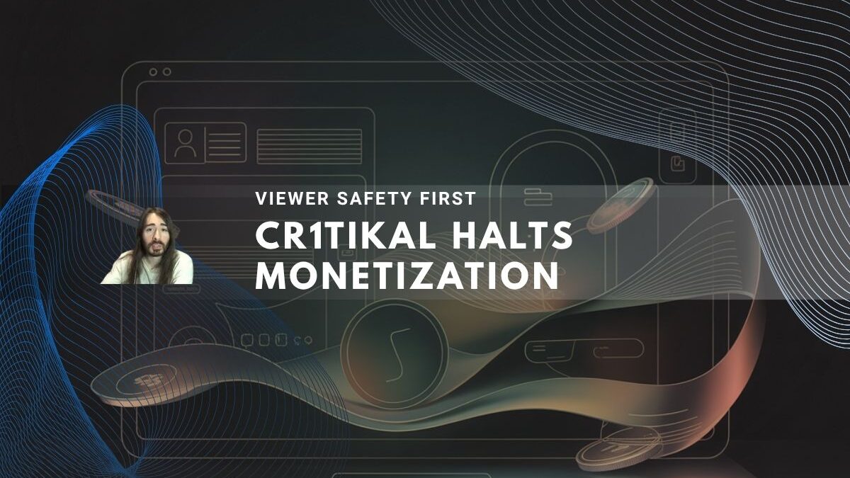 digital interface symbolizing the halt of monetization by content creator Cr1TiKaL