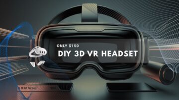 Close-up of a modern VR headset with sleek black design