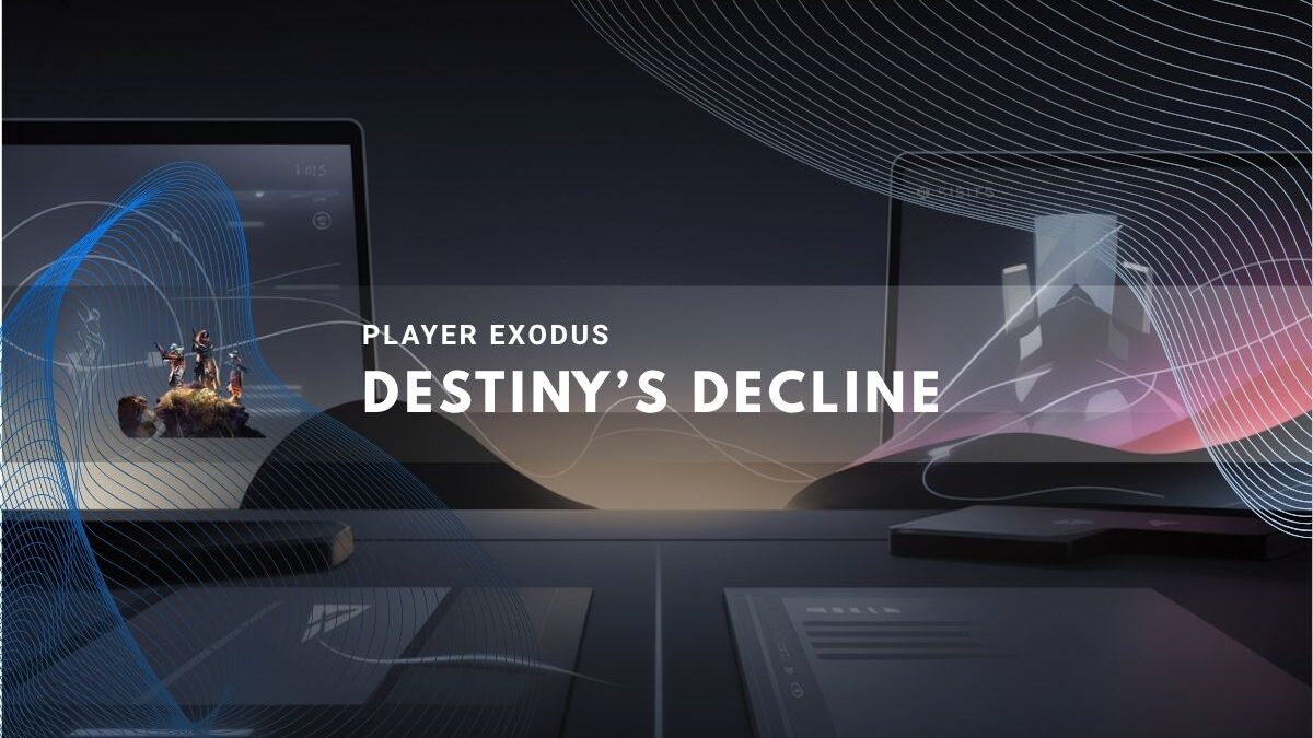 Artistic representation of gaming elements and player exodus