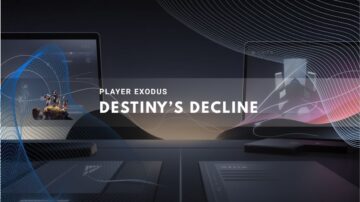 Artistic representation of gaming elements and player exodus