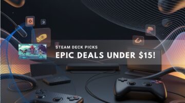 artistic representation of gaming accessories and a screen displaying a game