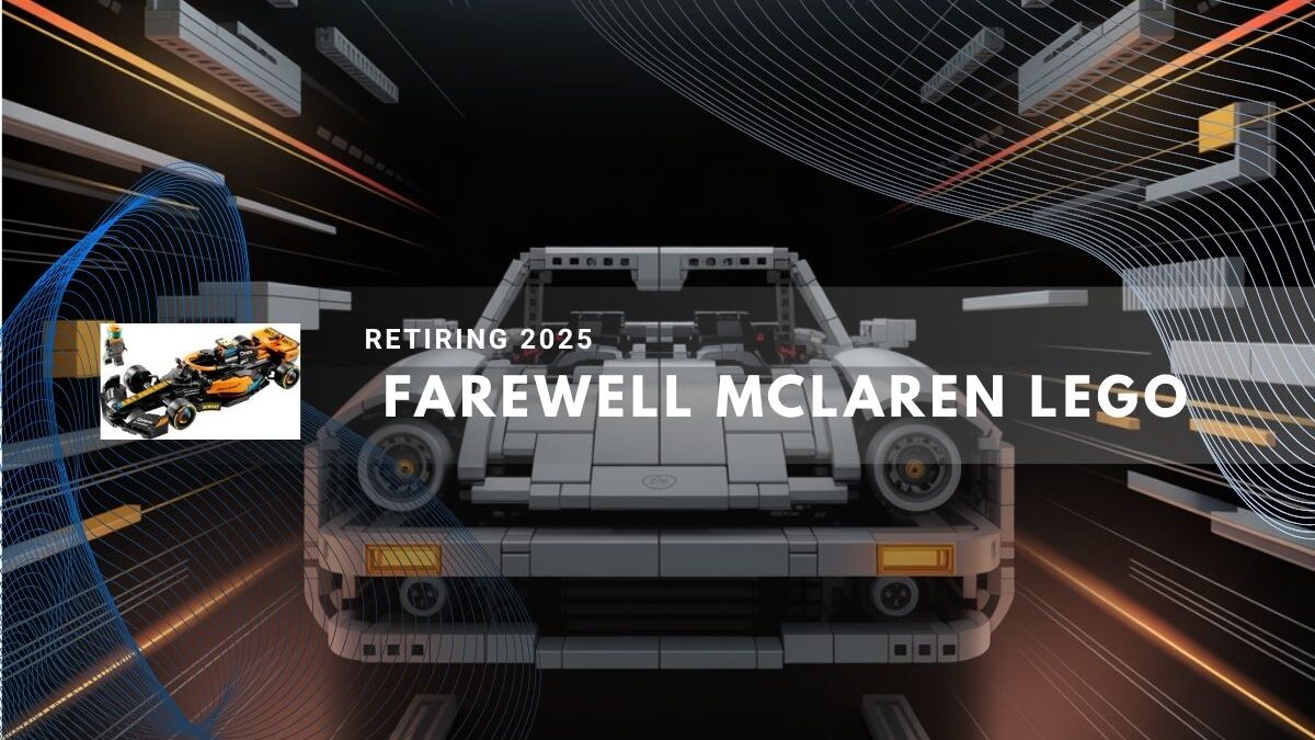 visual tribute to the McLaren LEGO set, which is set to retire in 2025