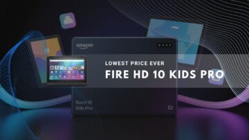 Fire Kids Pro tablet sale graphic with devices