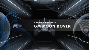 GM's innovative moon rover with crab-walking technology.