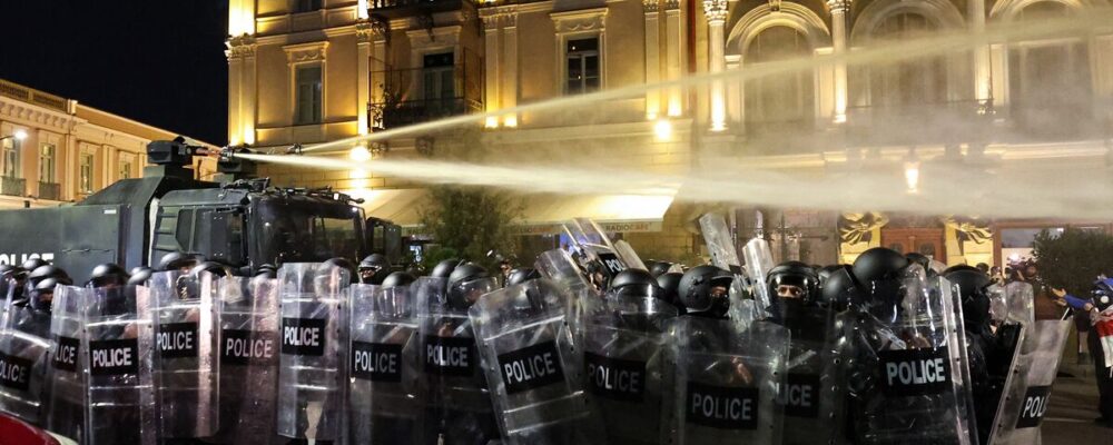 Georgia Riot Police Fire Tear Gas in Clashes With Protesters