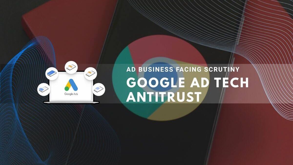 Smartphone with Chrome logo beside Google Ads device on red-black background