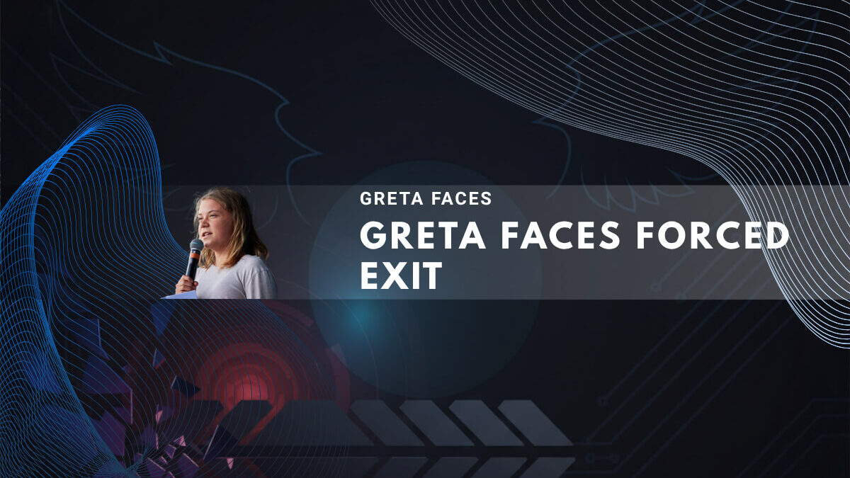 Person with microphone on tech background with "Forced Exit" text