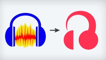 If you can get past the terrible logo, Audacity 4 looks pretty great