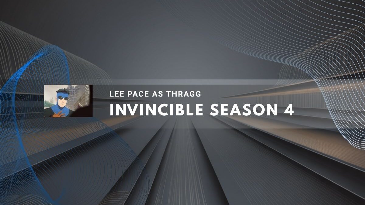 Character from the animated series “Invincible” displayed against a dynamic abstract background.