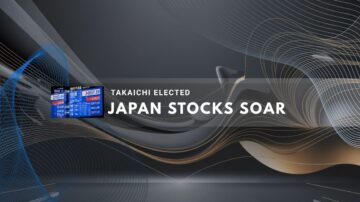Electronic stock boards display rising market figures in Japan