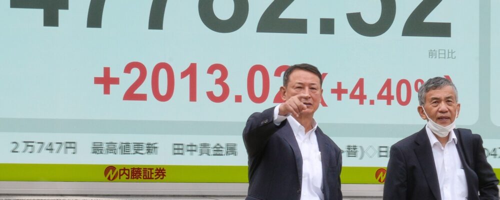 Japan shares jump nearly 5% after conservative Takaichi chosen as ruling party leader