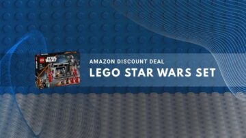 LEGO Star Wars set with Amazon discount deal on blue-gray background