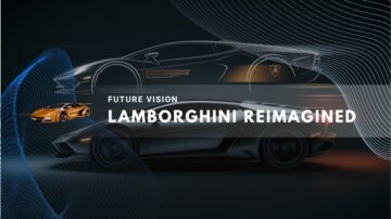 Futuristic design of a Lamborghini sports car