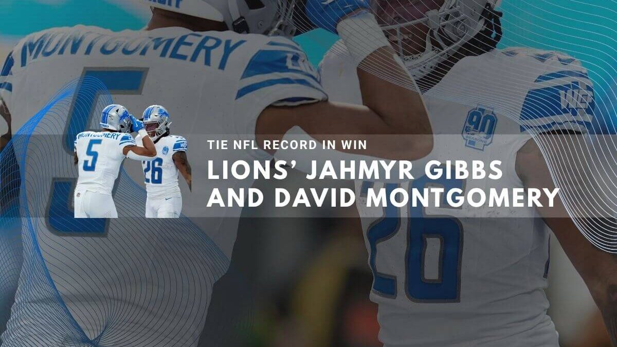 Detroit Lions running backs Jahmyr Gibbs and David Montgomery equal NFL touchdown mark