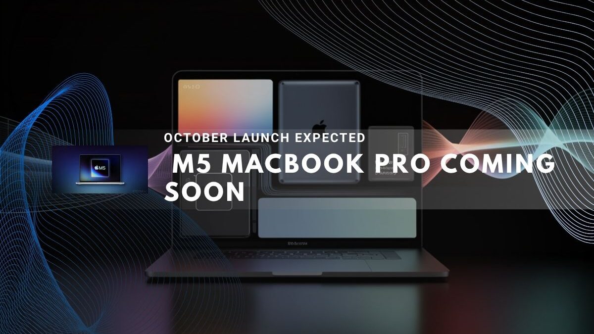 Apple MacBook lineup shown with M5