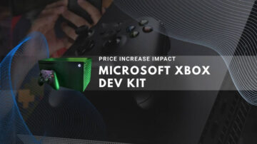Microsoft Xbox development kit displayed with price increase impact information.