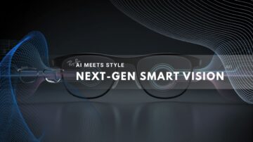 Futuristic glasses with AI features and neural controls.