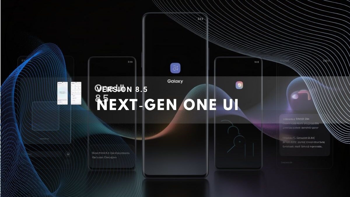 showcase of Samsung devices featuring the Next-Gen One UI interface.