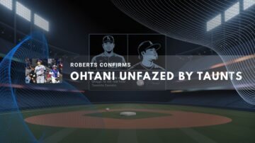 Shohei Ohtani stands confident on a baseball field