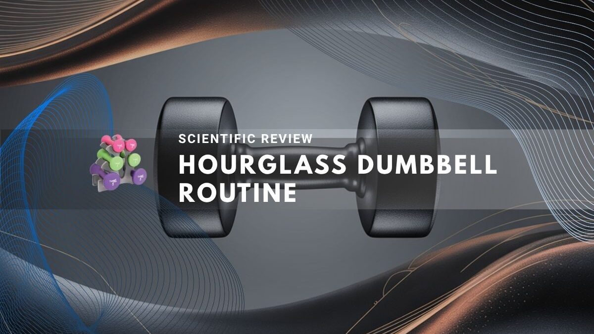 Black dumbbell centered on abstract flowing background.