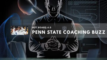 An illustration depicting the buzz around Penn State's coaching situation.