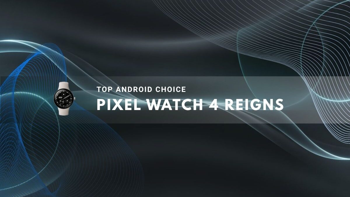 Pixel Watch 4 displayed on a sleek digital background