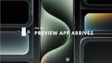 iPhone displaying sleek interface with new Preview app icon