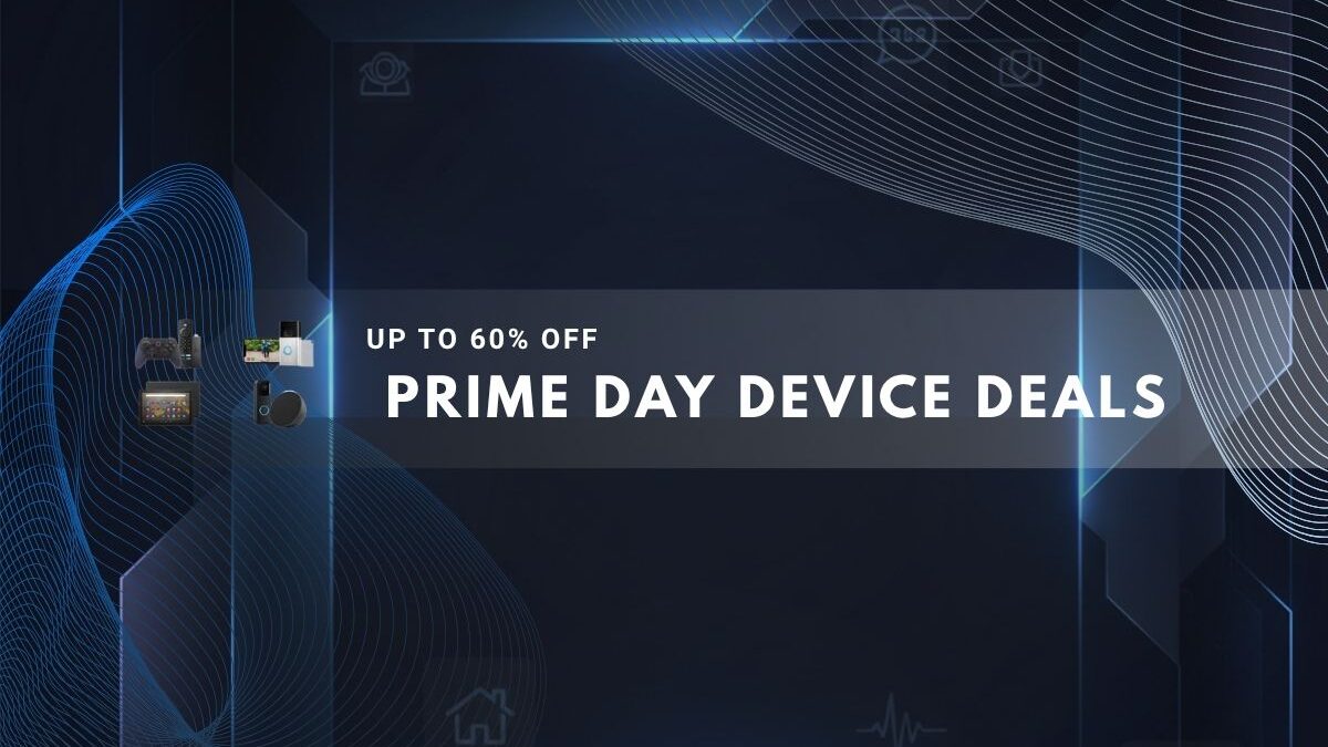 Futuristic tech design with icons of devices