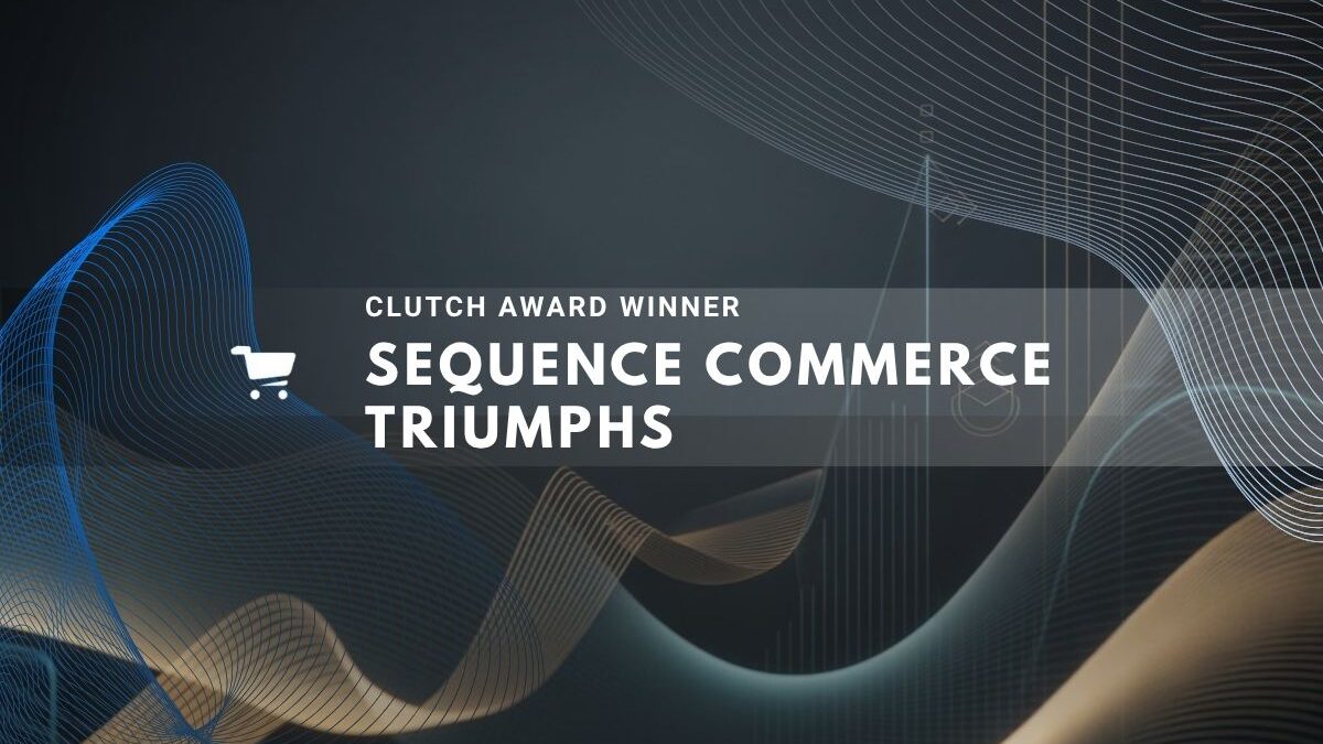 Abstract wave design with digital shopping