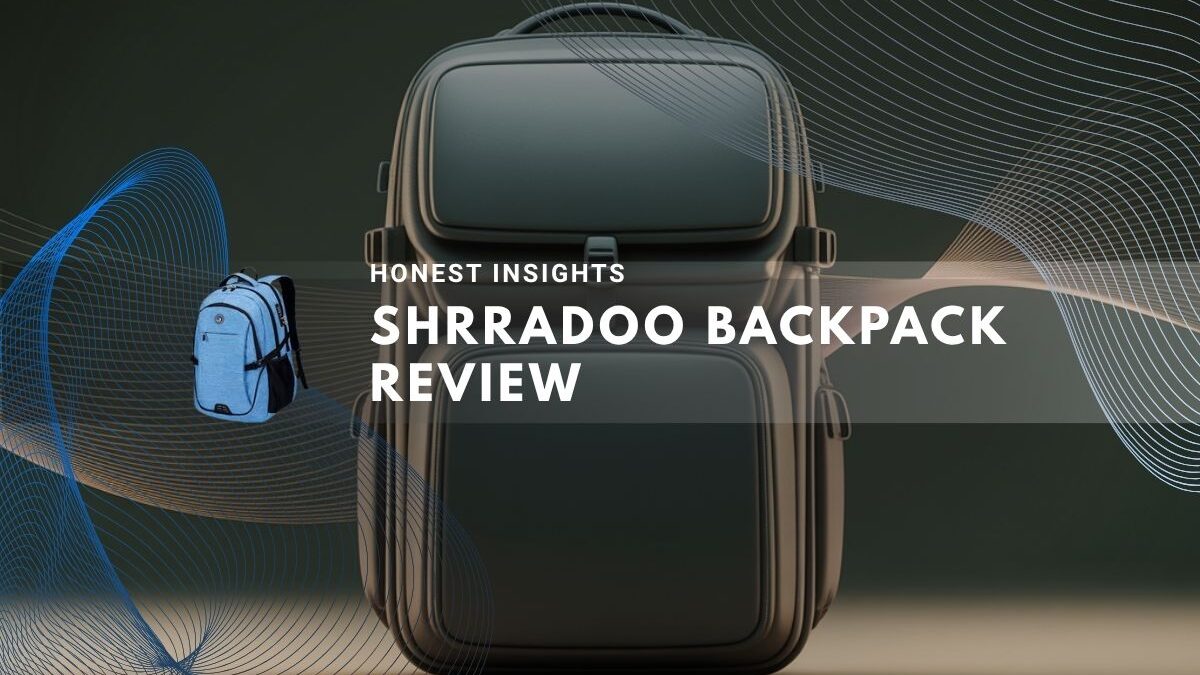 Sleek modern backpack displayed with abstract wave design