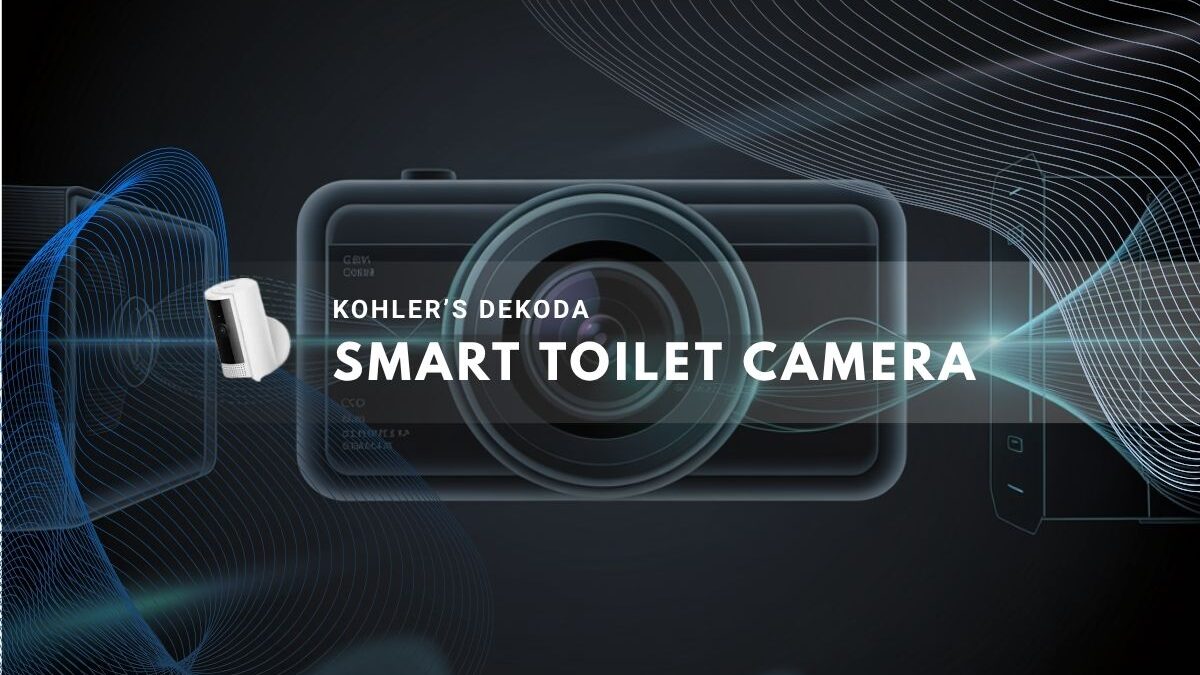 smart toilet camera displayed against a sleek, modern background.