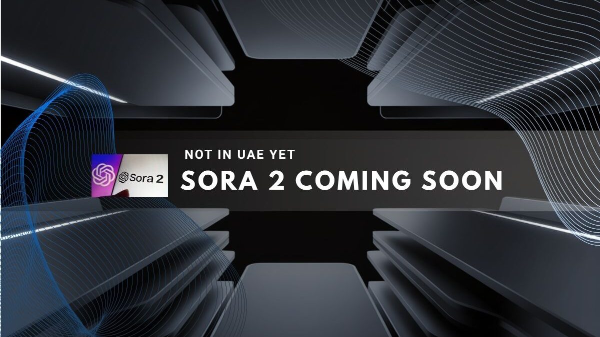 Futuristic metallic tunnel with text announcing Sora 2 release
