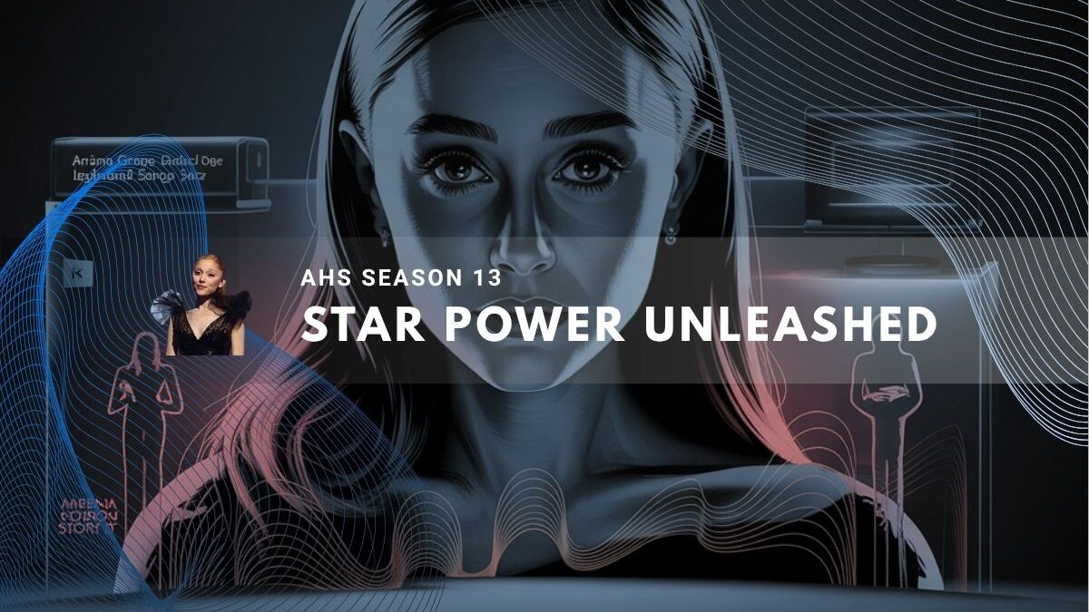 digital artwork of Ariana Grande with glowing abstract lines