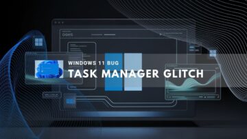 Abstract image showing a Windows 11 interface with floating panels