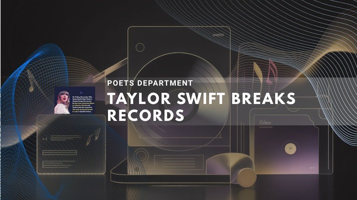 artistic representation celebrating Taylor Swift's record-breaking achievements