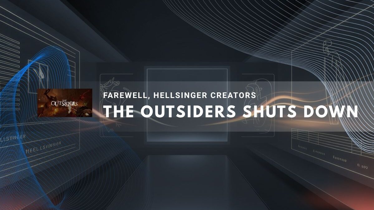 Digital farewell graphic marking The Outsiders studio closure