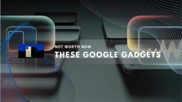 collection of various Google gadgets displayed on a sleek, modern surface with a muted background.