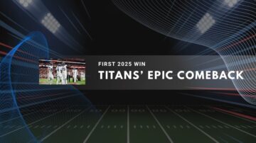 Titans celebrate their first win of 2025.