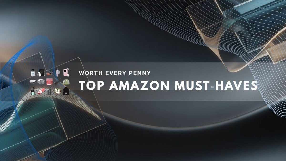 Abstract design featuring icons of popular Amazon products