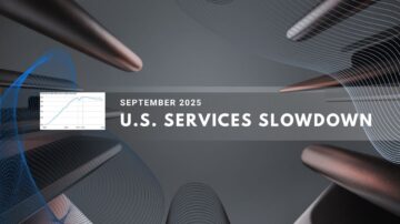 Abstract graphic highlighting economic cooling in U.S. services