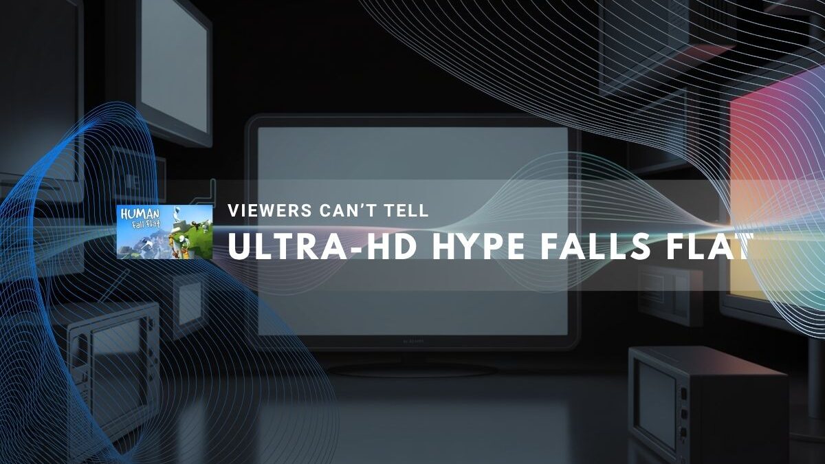 Multiple blank TV screens in a dark room with faint colored