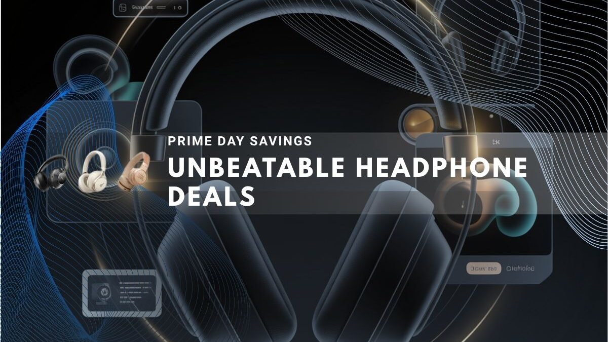 Stylish headphones with a modern design and digital interface.