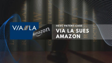 Via LA sues Amazon in HEVC patent case with legal books background.