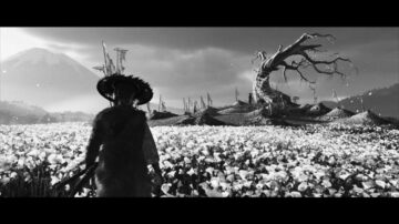 A scene from &quot;Ghost of Yotei&quot; in 'Kurosawa Mode.' (Courtesy of Sony Interactive Entertainment)